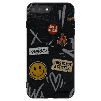 Picasee crna silikonska maskica za Apple iPhone 8 Plus - STICKERS x TAGS