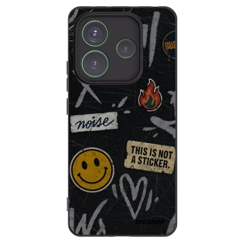 Picasee crna silikonska maskica za Xiaomi Redmi Note 14 5G - STICKERS x TAGS