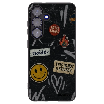 Picasee crna silikonska maskica za Samsung Galaxy S25 5G - STICKERS x TAGS
