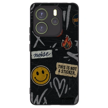 Picasee crna silikonska maskica za Xiaomi Redmi Note 14 4G - STICKERS x TAGS