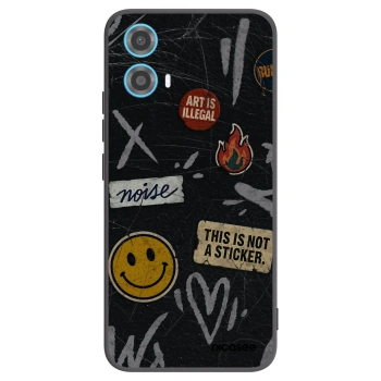 Picasee crna silikonska maskica za Motorola Moto G34 5G - STICKERS x TAGS