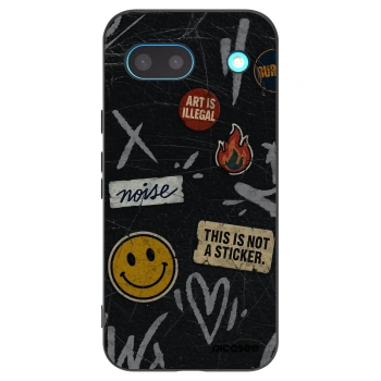 Picasee crna silikonska maskica za Google Pixel 8a - STICKERS x TAGS