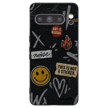 Picasee crna silikonska maskica za Google Pixel 8 Pro - STICKERS x TAGS