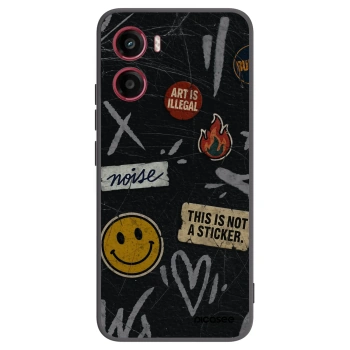 Picasee crna silikonska maskica za Motorola Moto G05 - STICKERS x TAGS