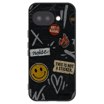 Picasee crna silikonska maskica za Google Pixel 9a - STICKERS x TAGS