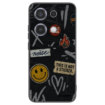 Picasee crna silikonska maskica za Xiaomi Redmi Note 14S - STICKERS x TAGS