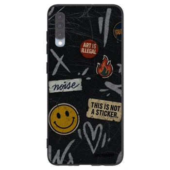 Picasee crna silikonska maskica za Samsung Galaxy A70 A705F - STICKERS x TAGS