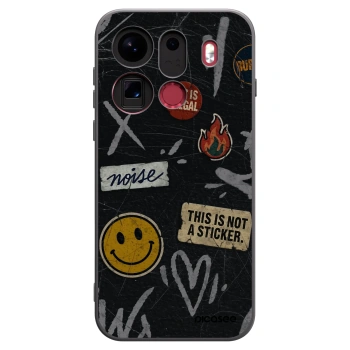 Picasee crna silikonska maskica za OPPO Find X9 Pro - STICKERS x TAGS