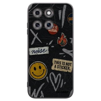 Picasee crna silikonska maskica za Motorola Moto G77 - STICKERS x TAGS