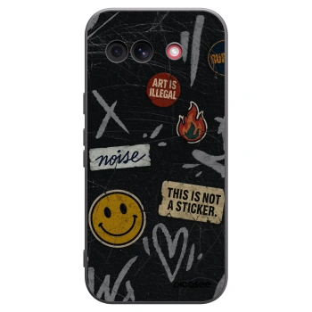 Picasee crna silikonska maskica za Google Pixel 10a - STICKERS x TAGS
