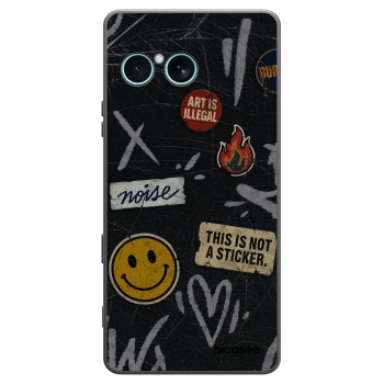 Picasee crna silikonska maskica za Sony Xperia 10 VII - STICKERS x TAGS