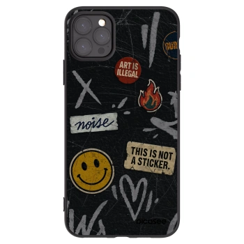 Picasee crna silikonska maskica za Apple iPhone 11 Pro Max - STICKERS x TAGS