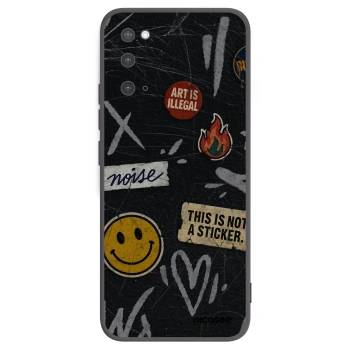 Picasee crna silikonska maskica za Samsung Galaxy S20 G980F - STICKERS x TAGS