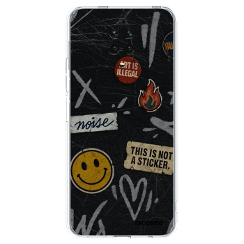 Picasee silikonska prozirna maskica za Xiaomi Redmi Note 9S - STICKERS x TAGS