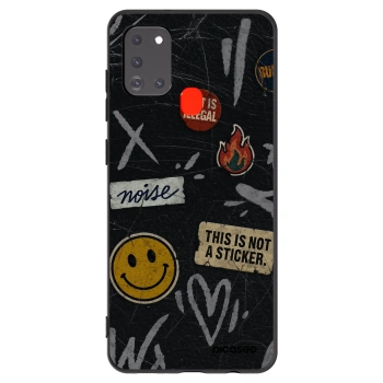 Picasee crna silikonska maskica za Samsung Galaxy A21s - STICKERS x TAGS