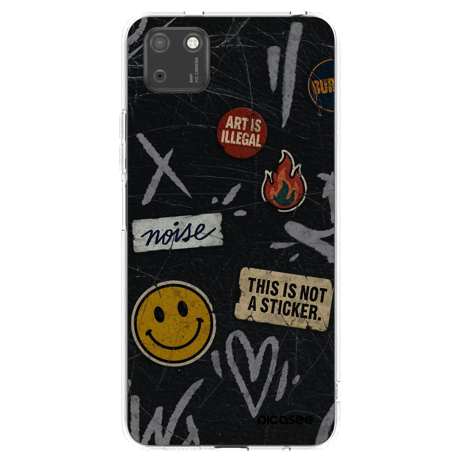 Picasee silikonska prozirna maskica za Huawei Y5P - STICKERS x TAGS