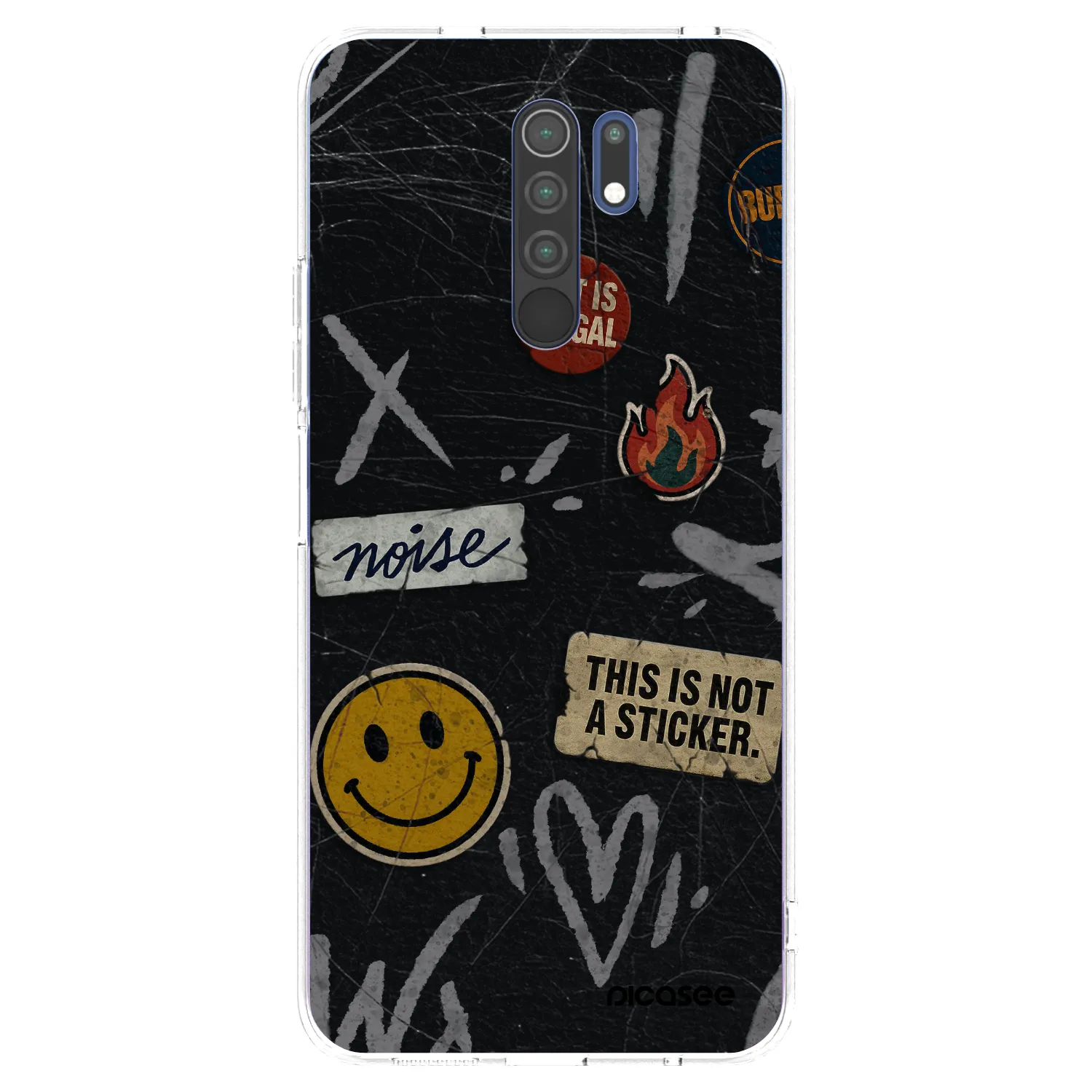 Picasee silikonska prozirna maskica za Xiaomi Redmi 9 - STICKERS x TAGS
