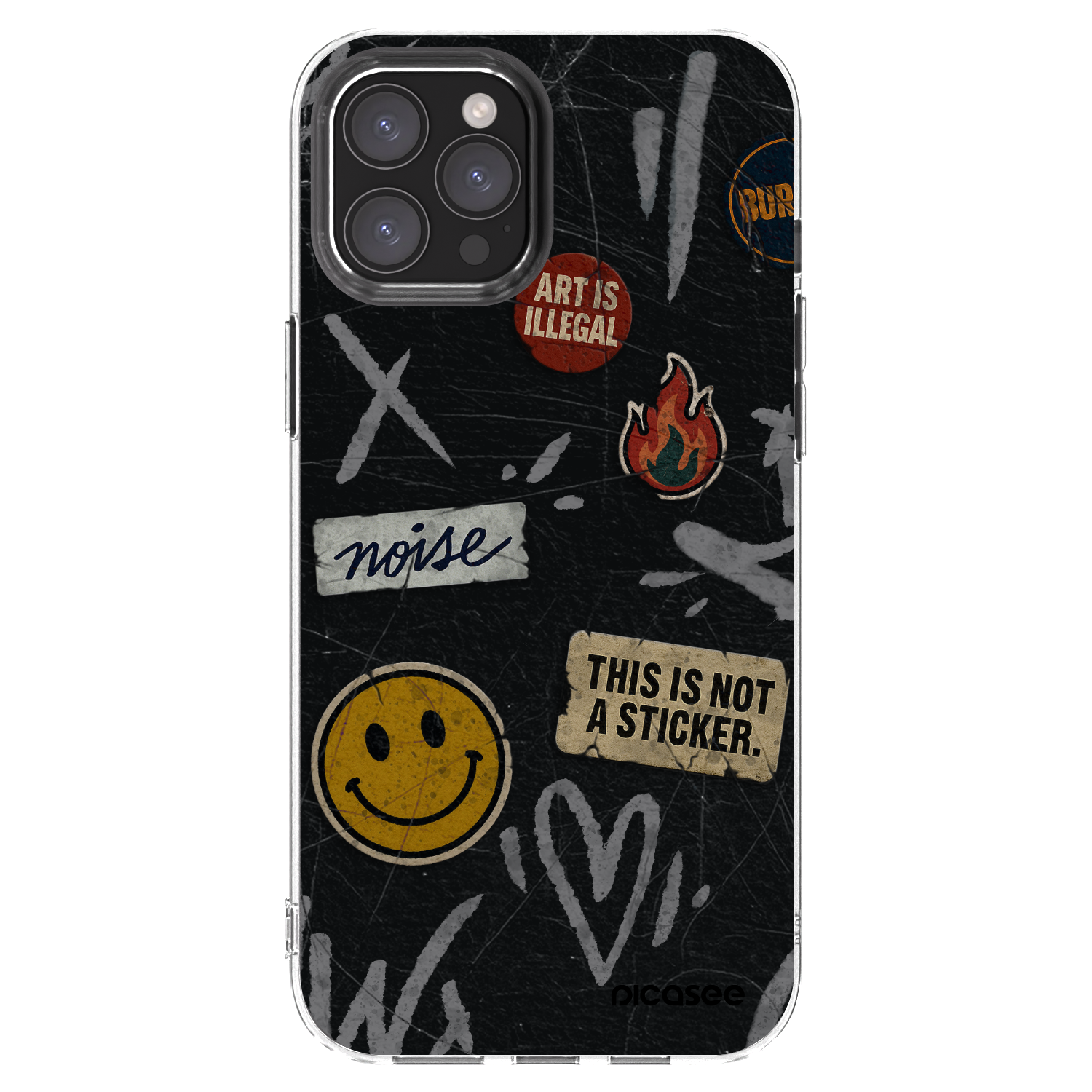 Picasee silikonska prozirna maskica za Apple iPhone 12 Pro Max - STICKERS x TAGS