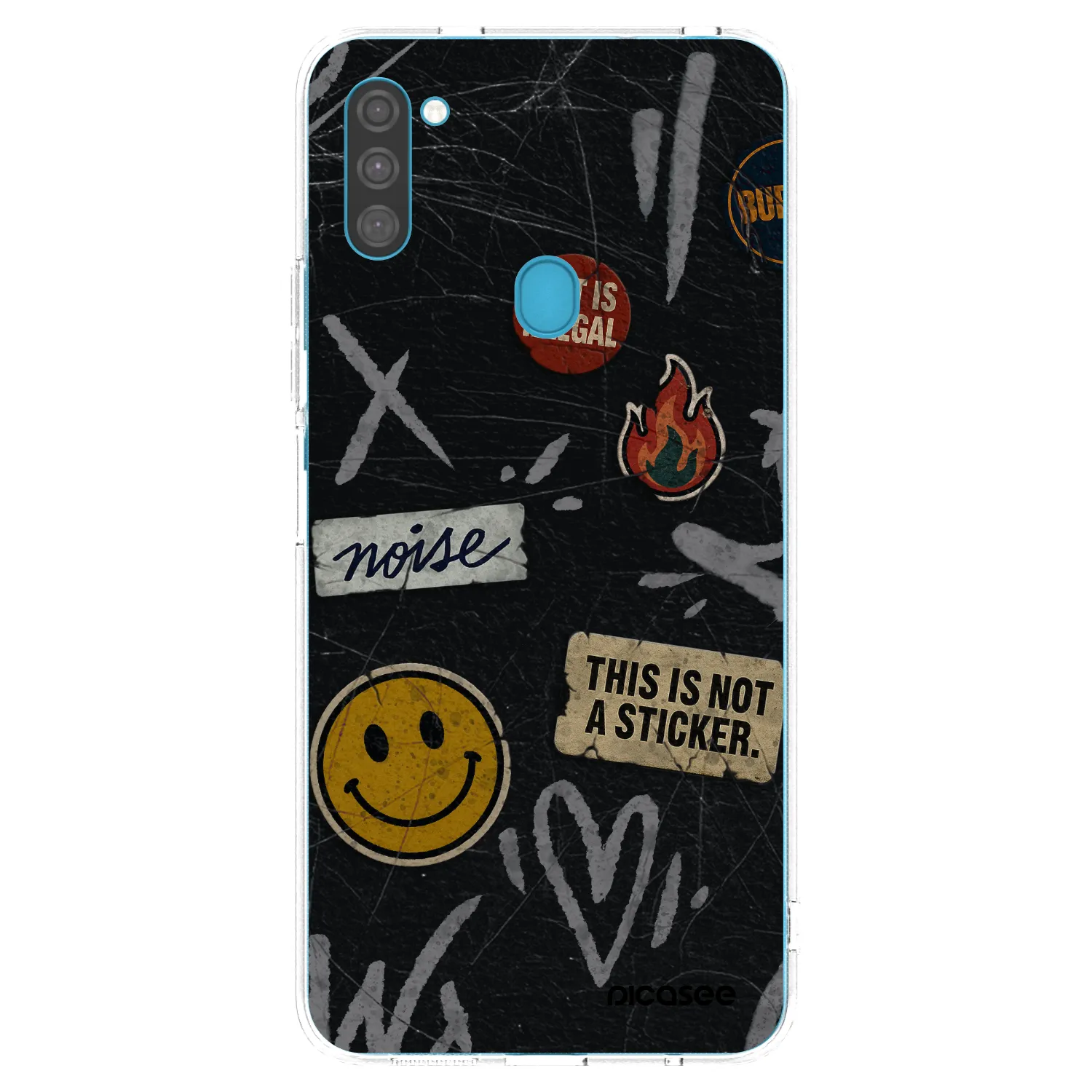 Picasee silikonska prozirna maskica za Samsung Galaxy M11 - STICKERS x TAGS