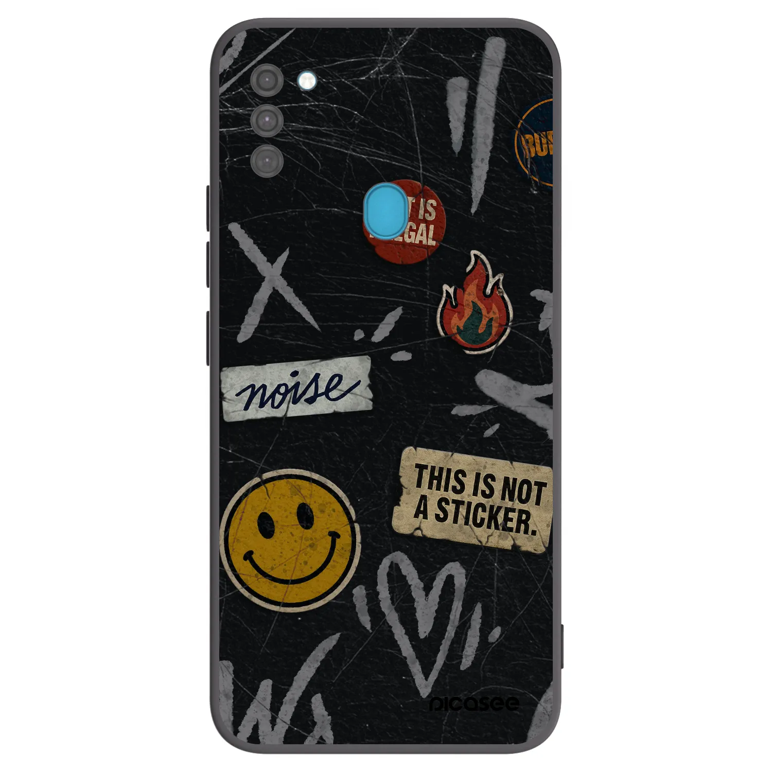 Picasee crna silikonska maskica za Samsung Galaxy M11 - STICKERS x TAGS