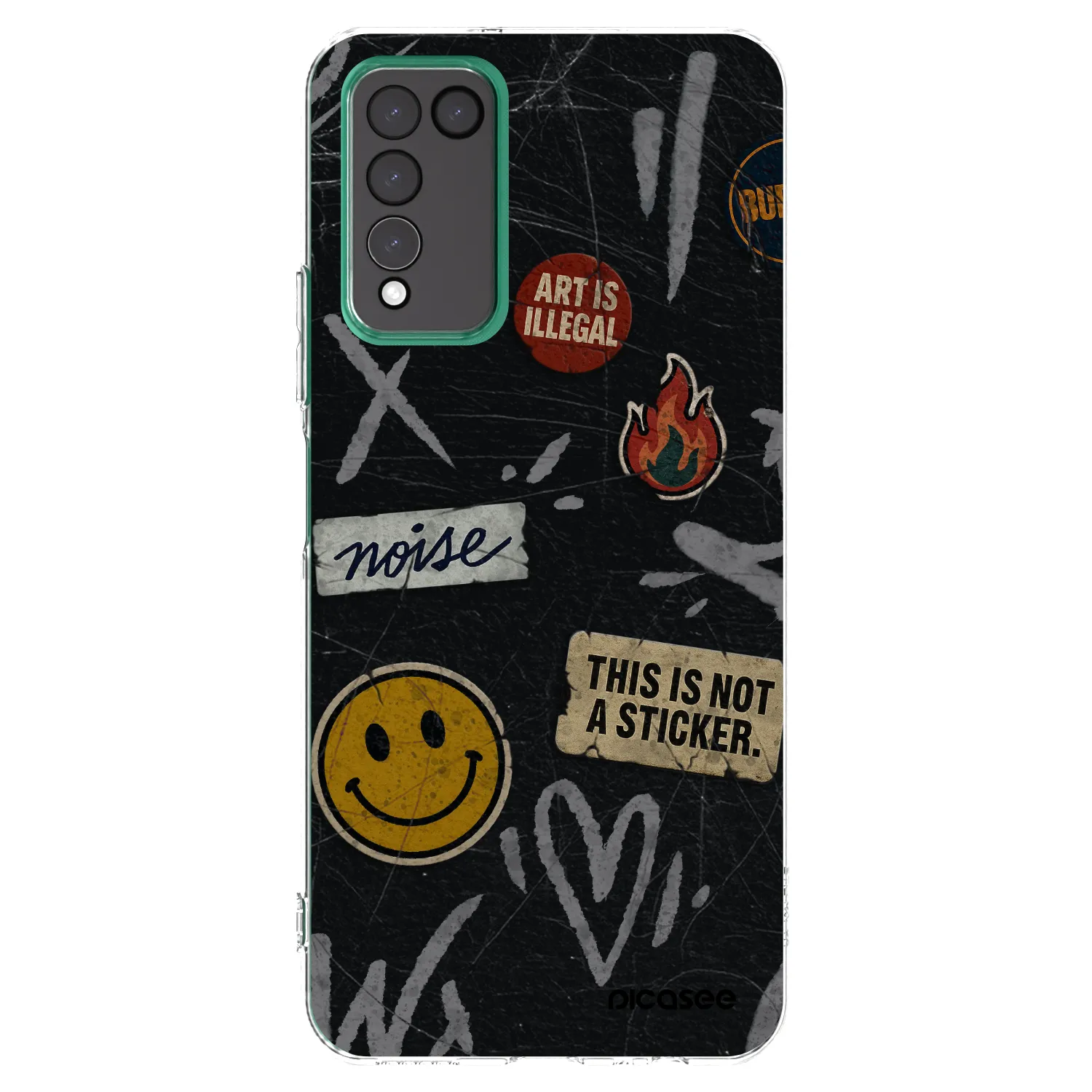 Picasee silikonska prozirna maskica za Honor 10X Lite - STICKERS x TAGS