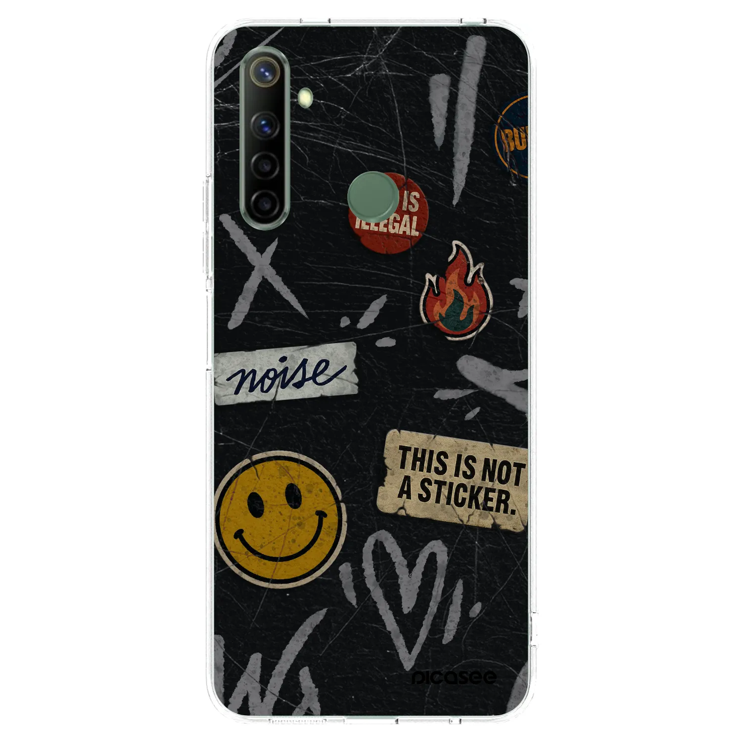 Picasee silikonska prozirna maskica za Realme 6i - STICKERS x TAGS