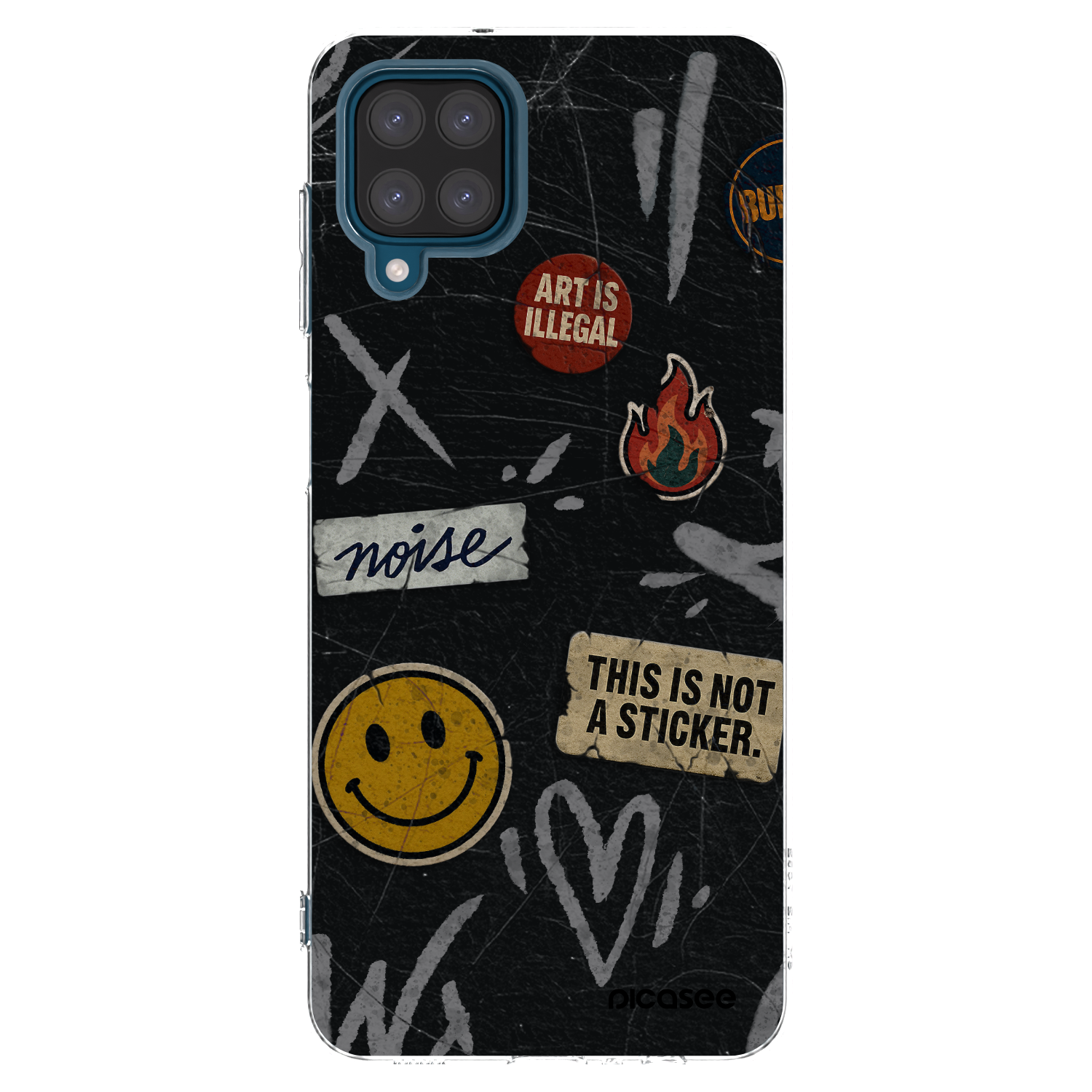 Picasee silikonska prozirna maskica za Samsung Galaxy A12 A125F - STICKERS x TAGS