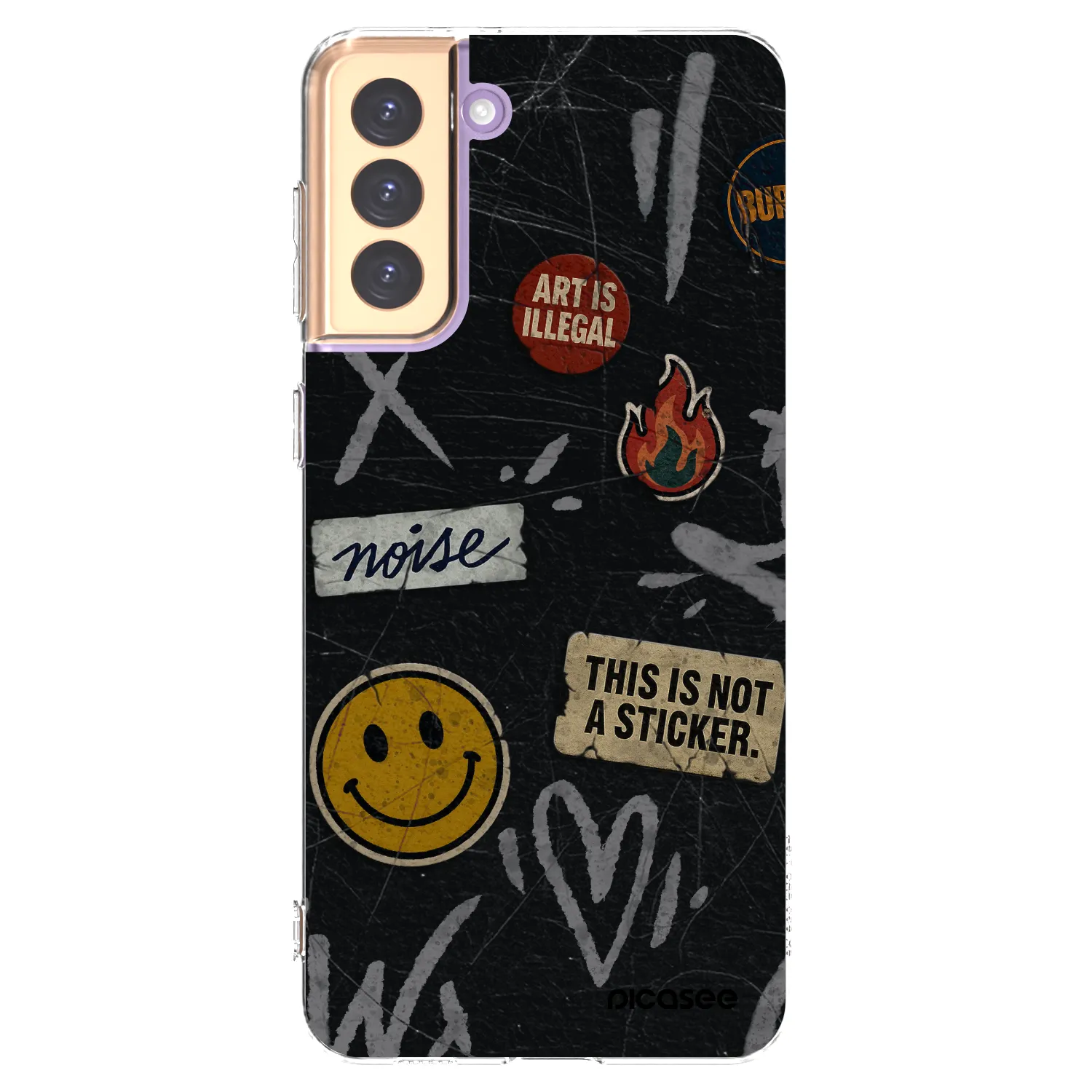 Picasee silikonska prozirna maskica za Samsung Galaxy S21+ 5G G996F - STICKERS x TAGS