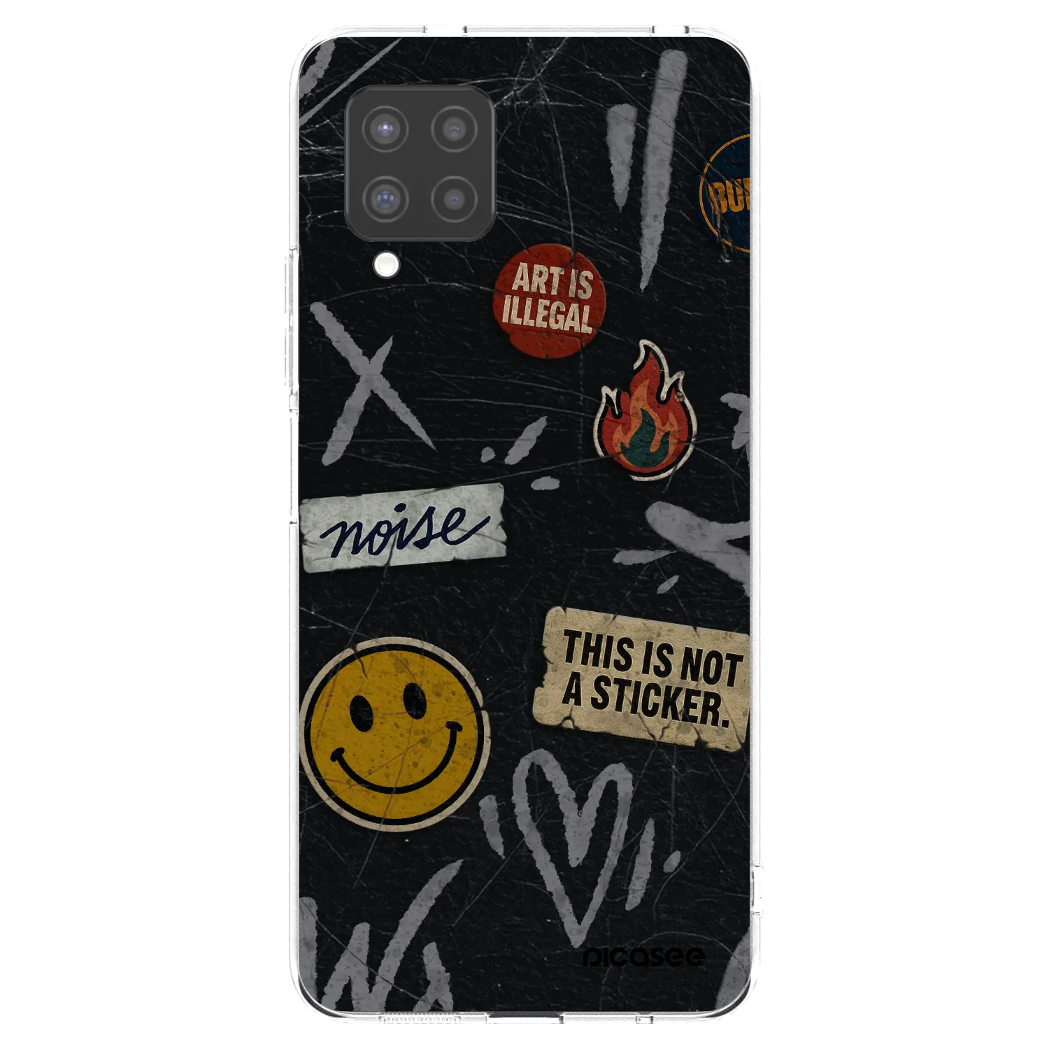 Picasee silikonska prozirna maskica za Samsung Galaxy A42 A426B - STICKERS x TAGS