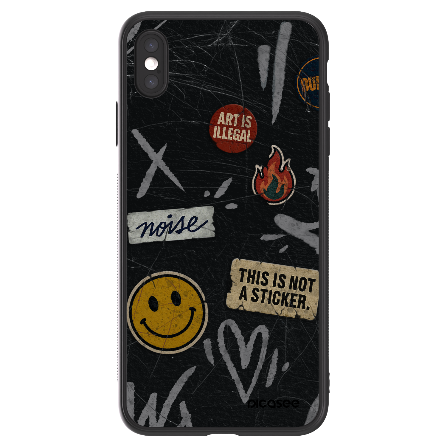 Picasee ULTIMATE CASE za Apple iPhone XS Max - STICKERS x TAGS