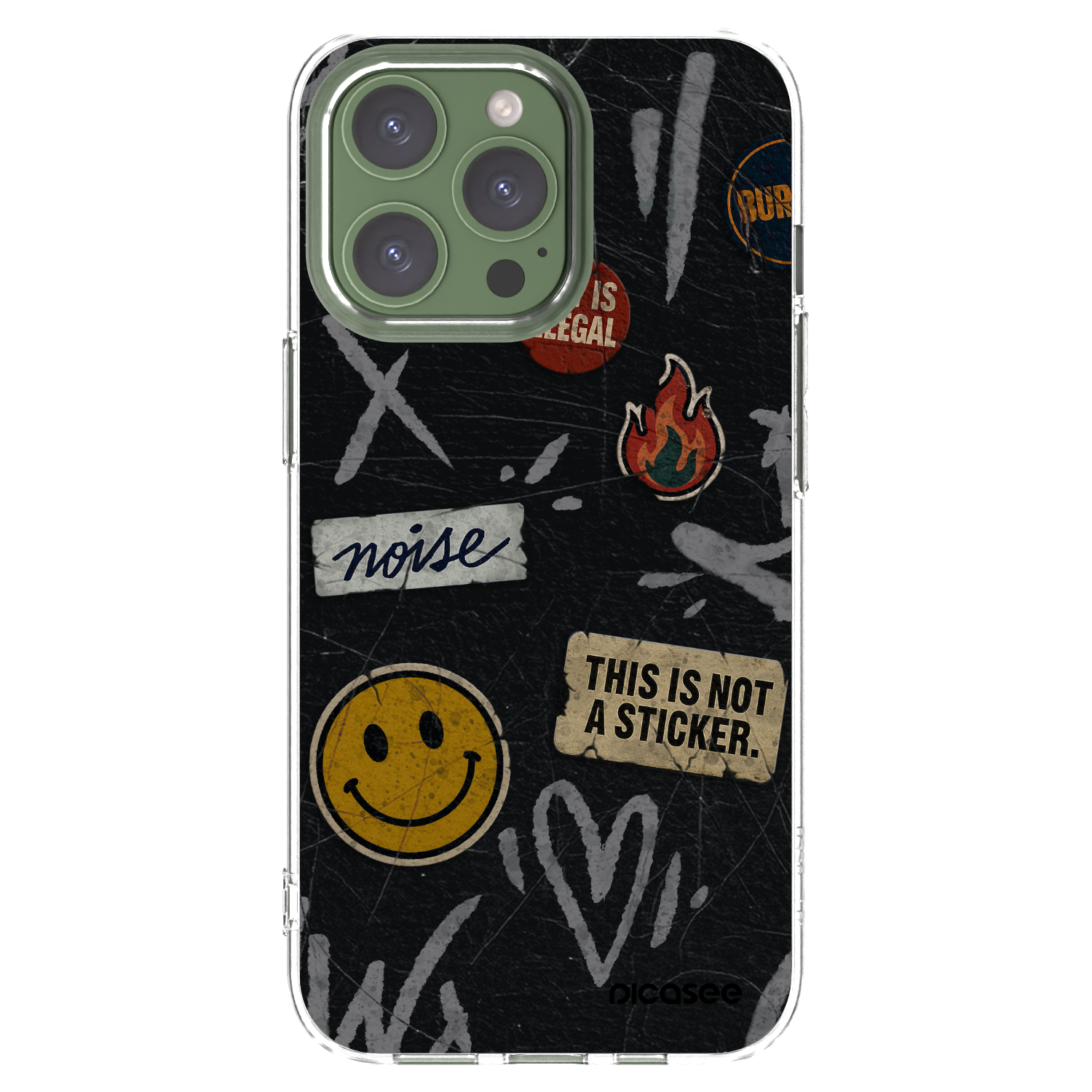 Picasee silikonska prozirna maskica za Apple iPhone 13 Pro - STICKERS x TAGS