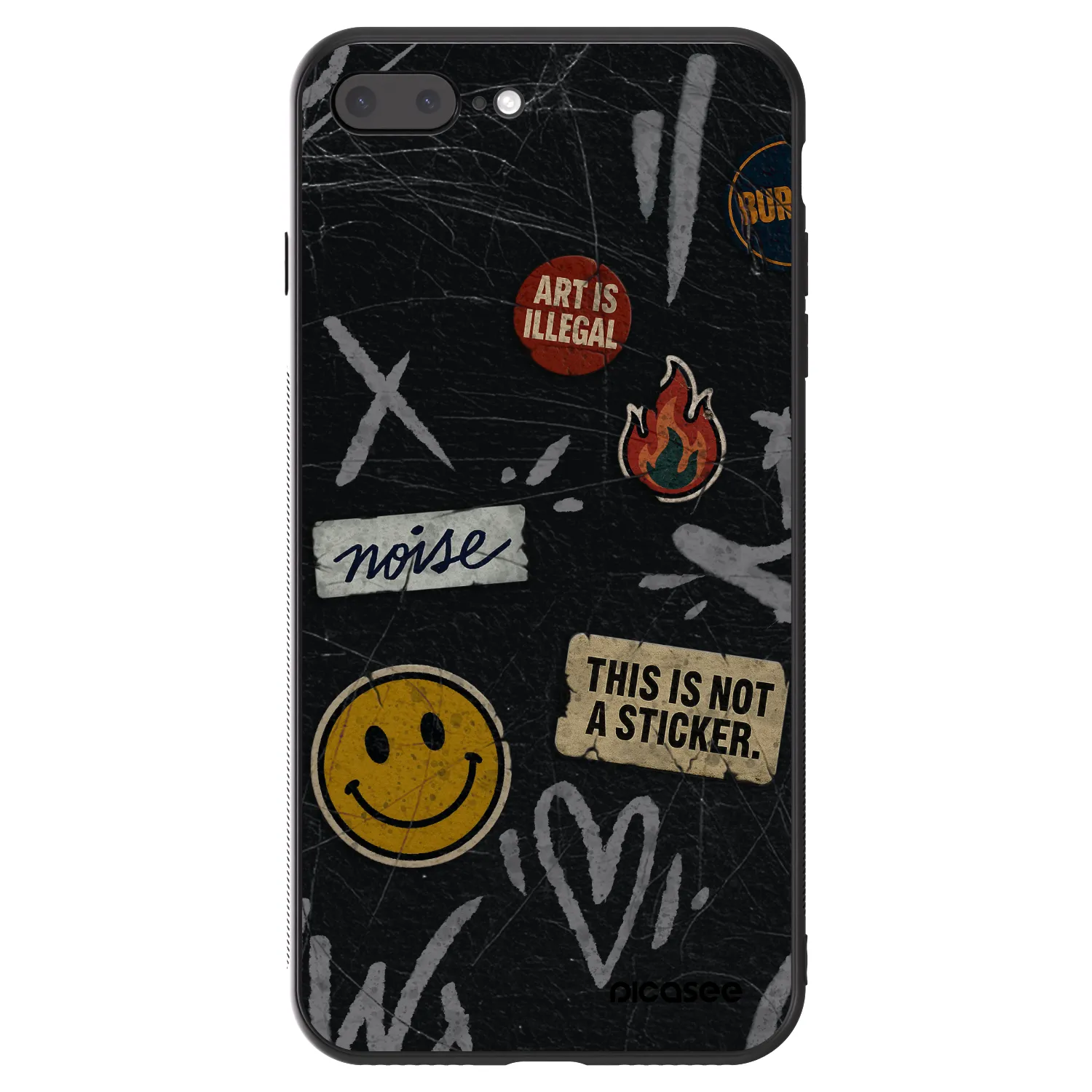 Picasee ULTIMATE CASE za Apple iPhone 8 Plus - STICKERS x TAGS