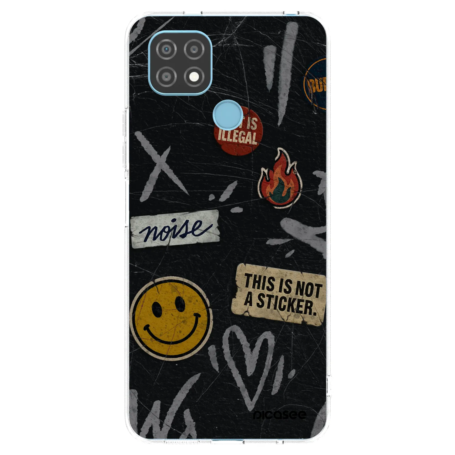 Picasee silikonska prozirna maskica za Realme C21 - STICKERS x TAGS