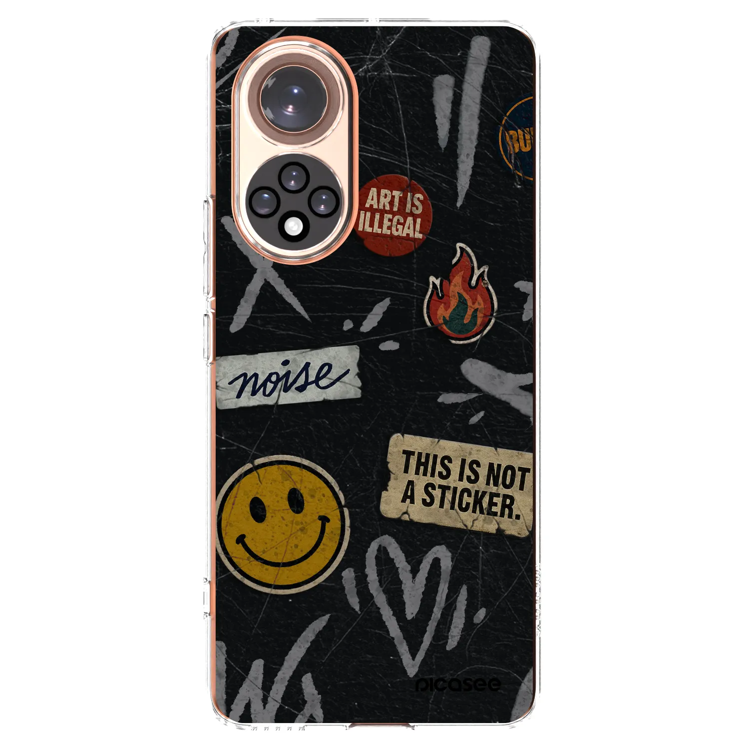 Picasee silikonska prozirna maskica za Honor 50 5G - STICKERS x TAGS