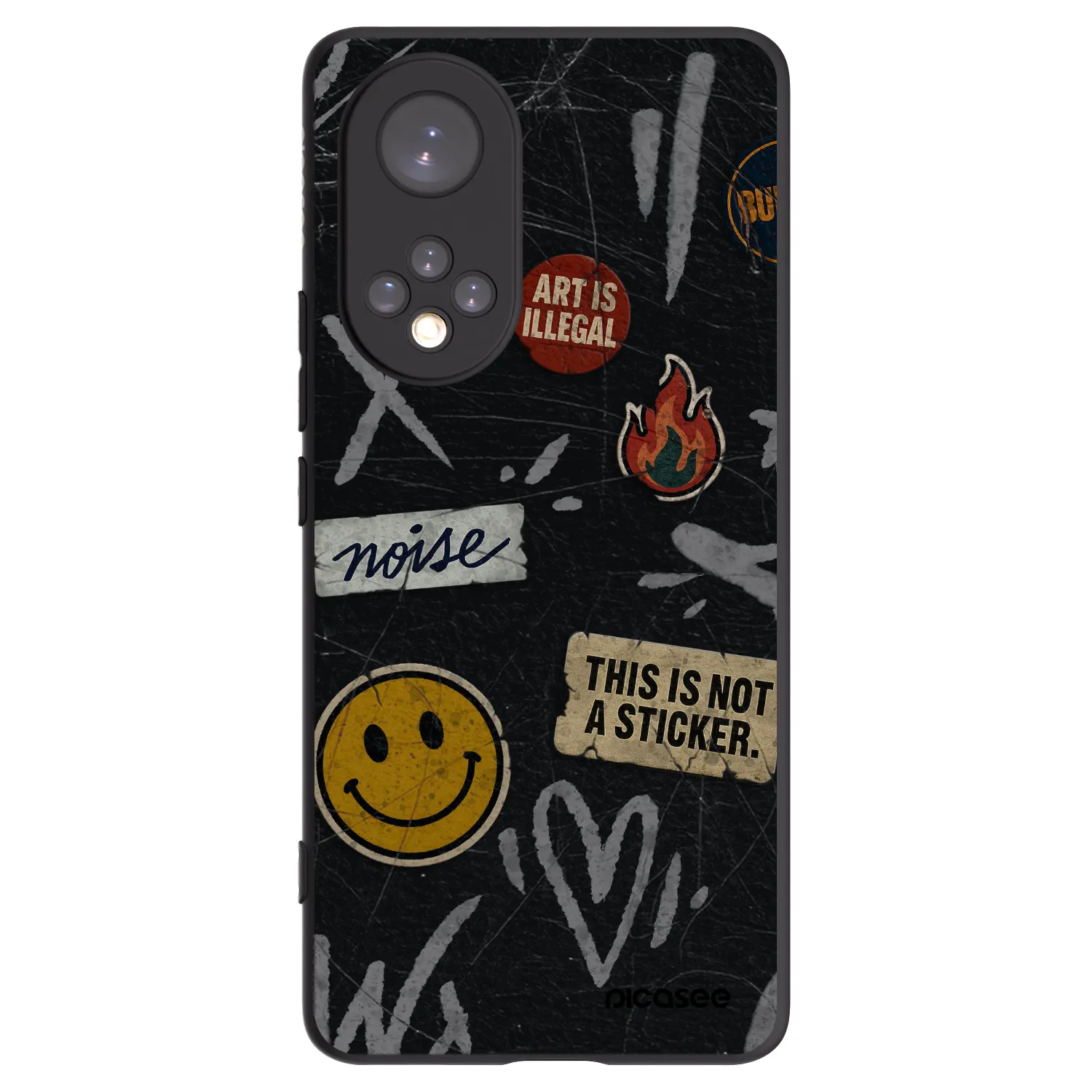 Picasee crna silikonska maskica za Huawei Nova 9 - STICKERS x TAGS