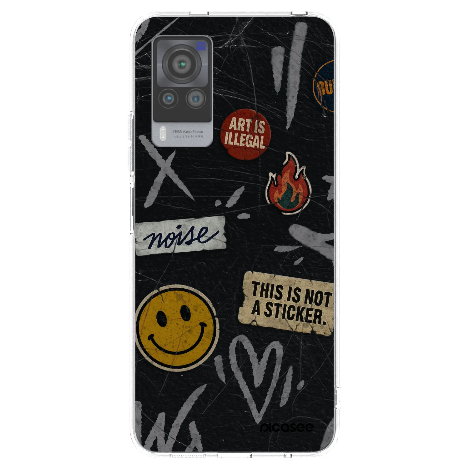 Picasee silikonska prozirna maskica za Vivo X60 Pro 5G - STICKERS x TAGS