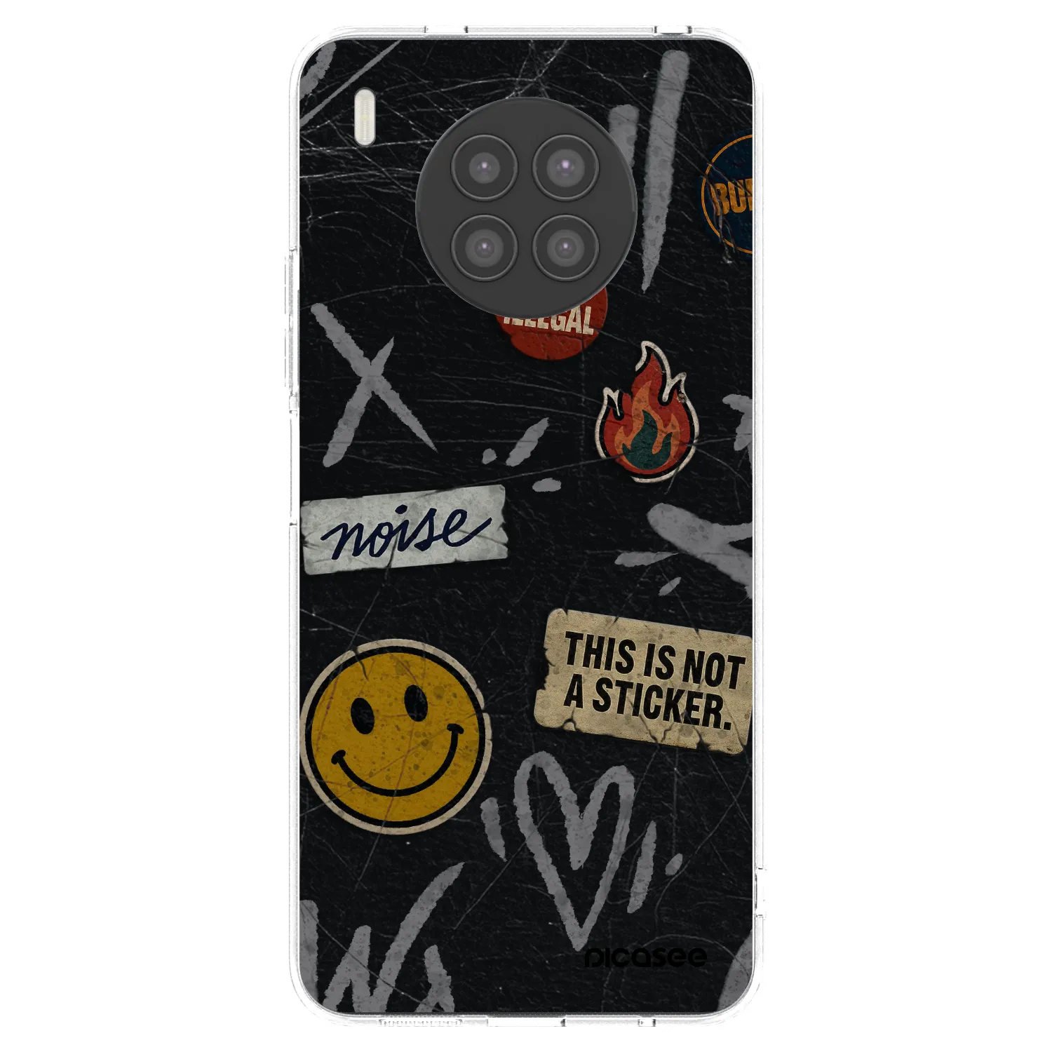 Picasee silikonska prozirna maskica za Huawei Nova 8i - STICKERS x TAGS