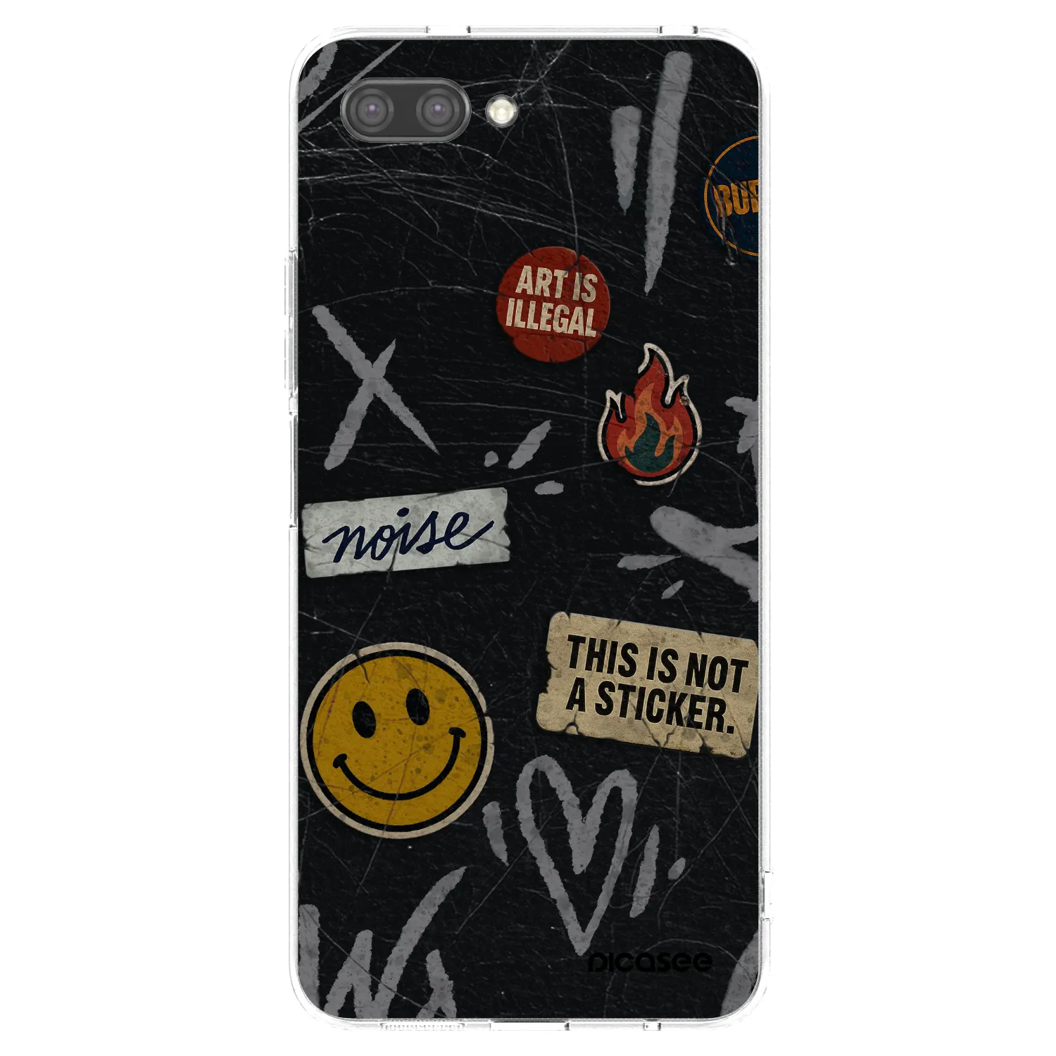 Picasee silikonska prozirna maskica za Honor 10 - STICKERS x TAGS
