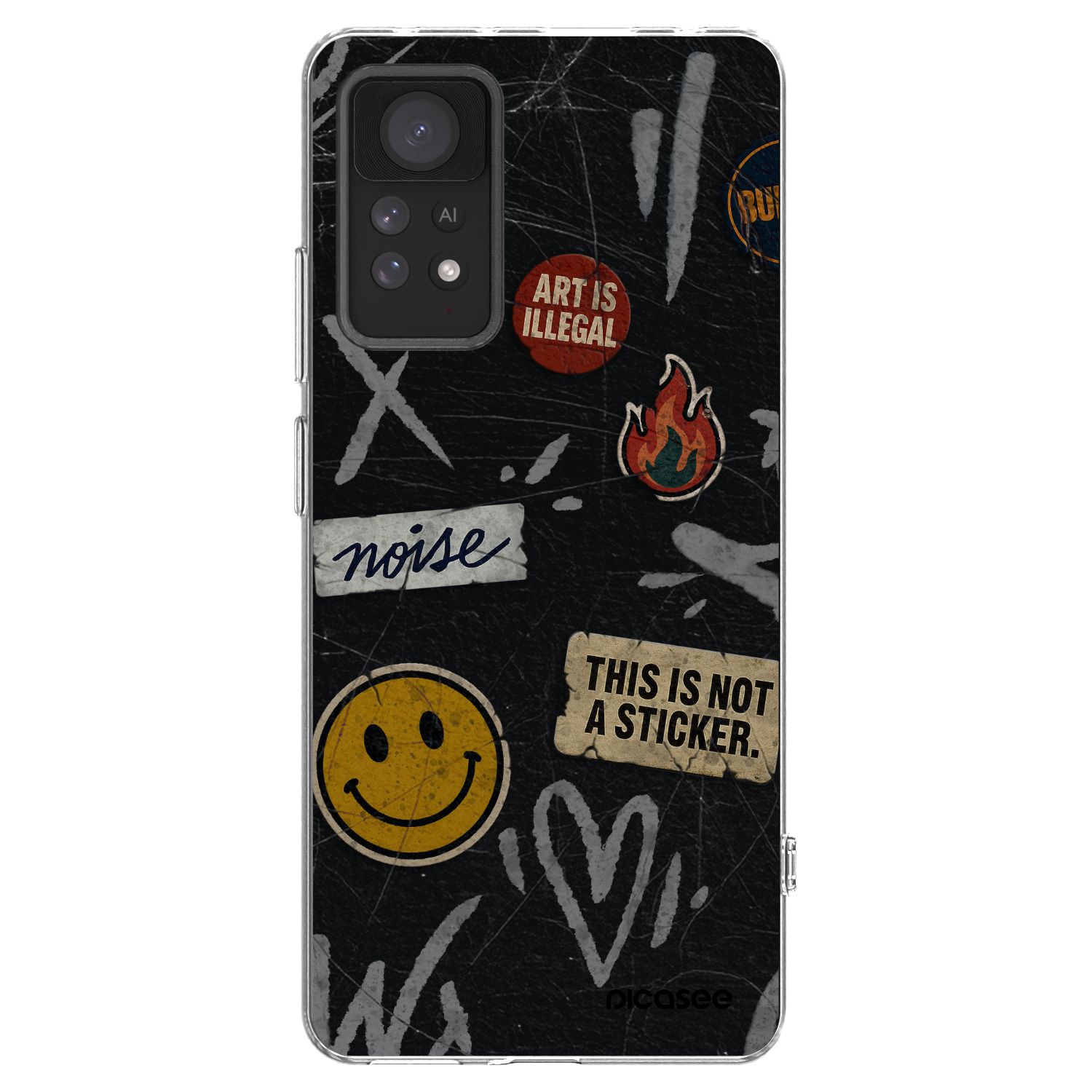 Picasee silikonska prozirna maskica za Xiaomi Redmi Note 11 Pro - STICKERS x TAGS