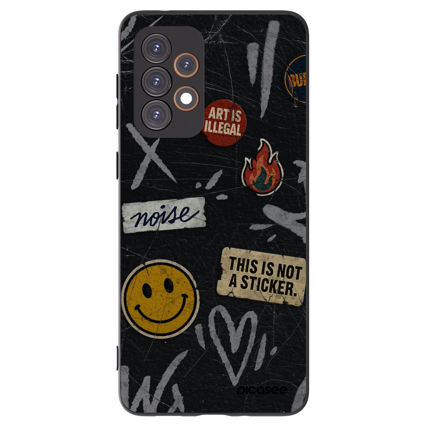 Picasee crna silikonska maskica za Samsung Galaxy A33 5G A336 - STICKERS x TAGS