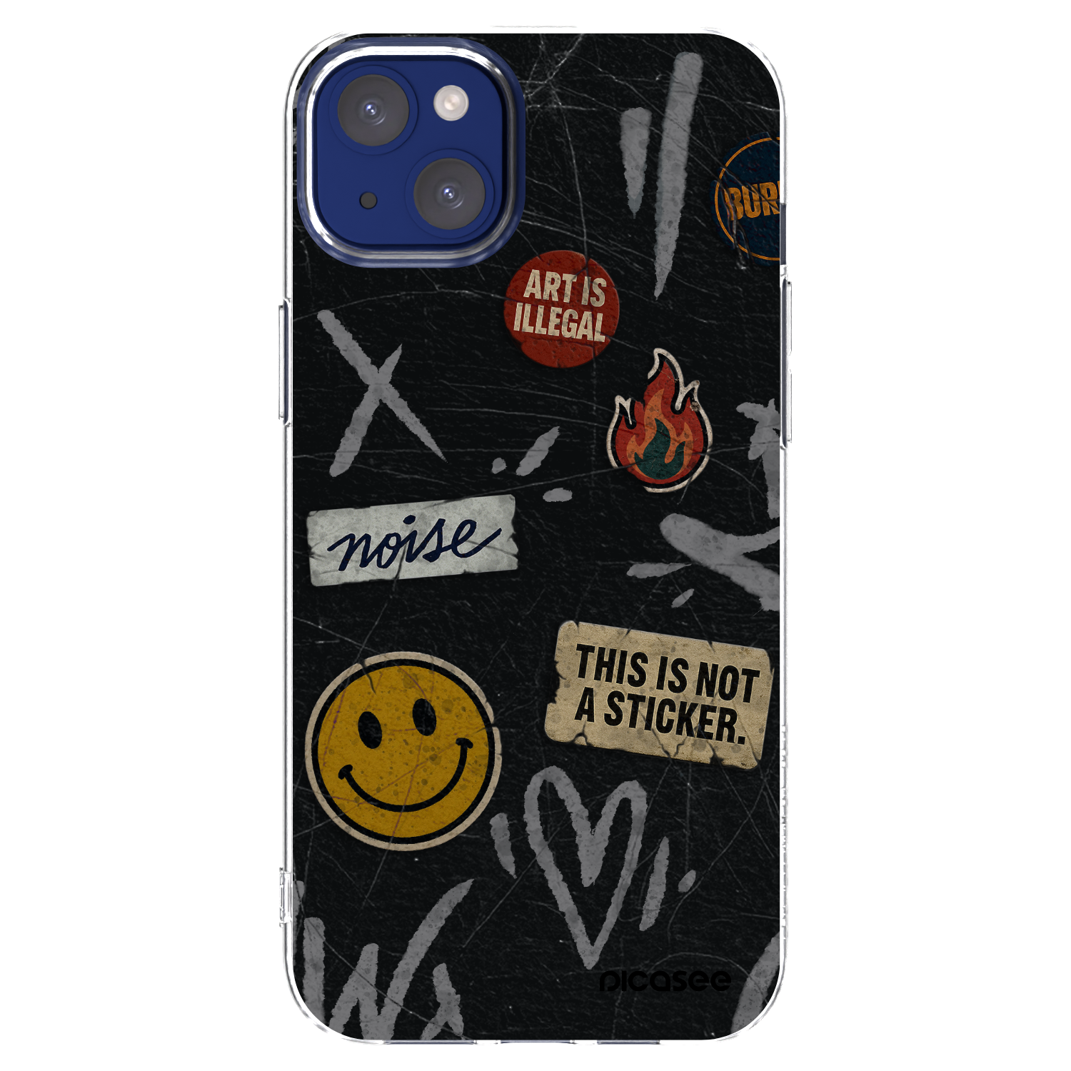 Picasee silikonska prozirna maskica za Apple iPhone 14 Plus - STICKERS x TAGS