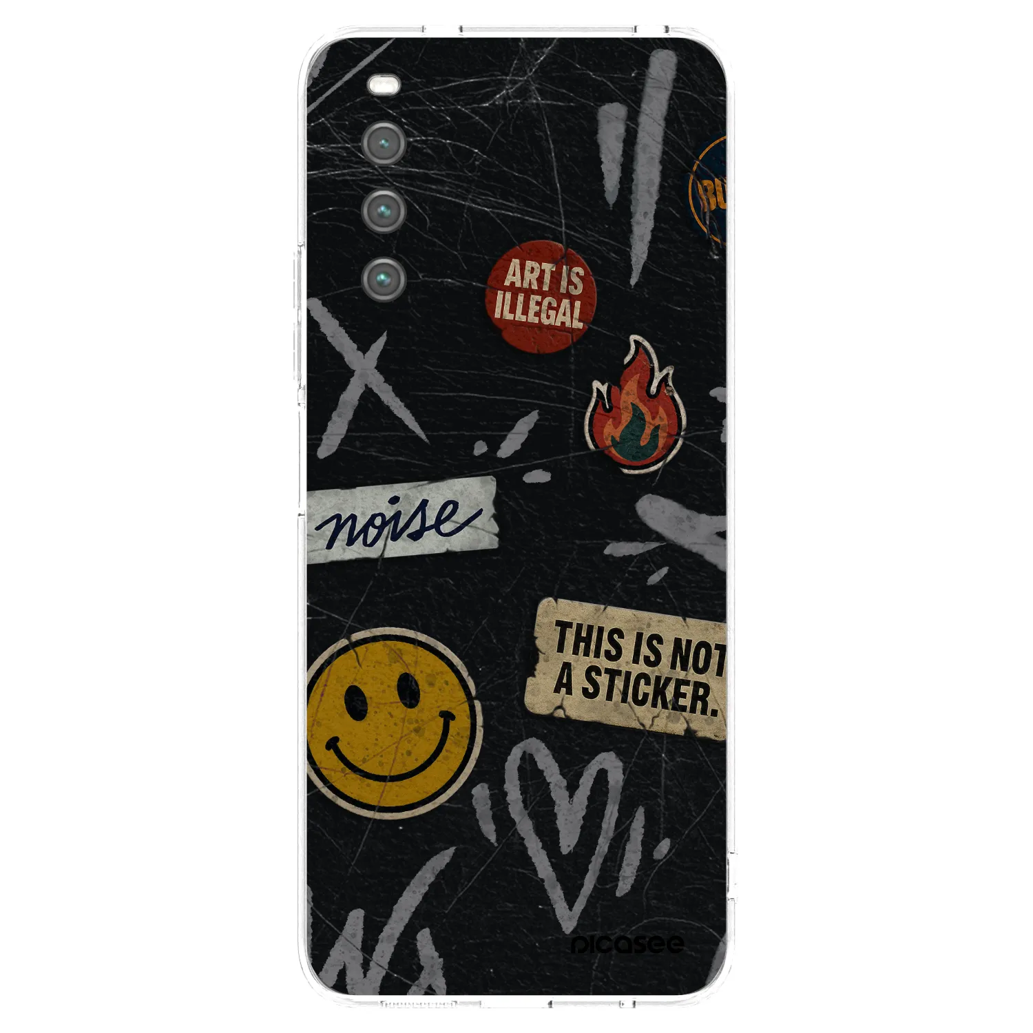 Picasee silikonska prozirna maskica za Sony Xperia 10 IV 5G - STICKERS x TAGS