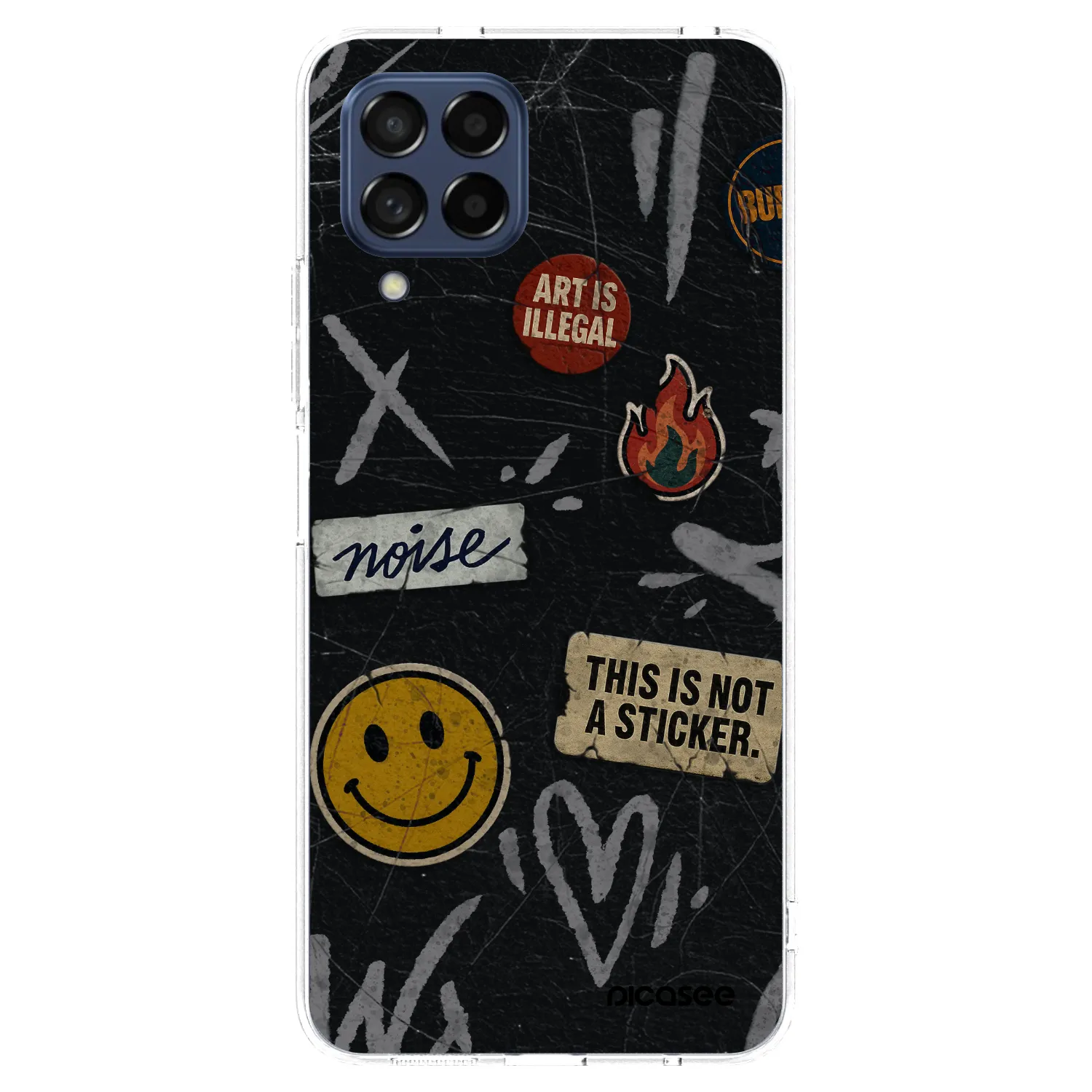 Picasee silikonska prozirna maskica za Samsung Galaxy M53 5G - STICKERS x TAGS