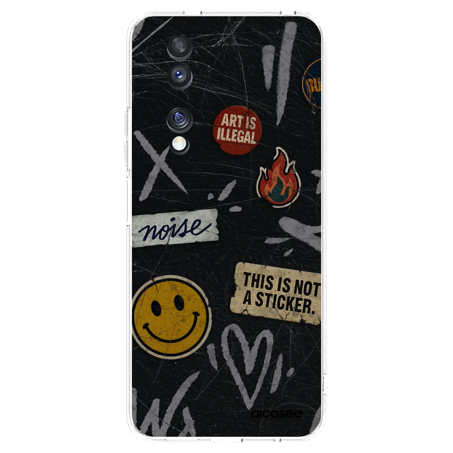 Picasee silikonska prozirna maskica za Honor 70 - STICKERS x TAGS