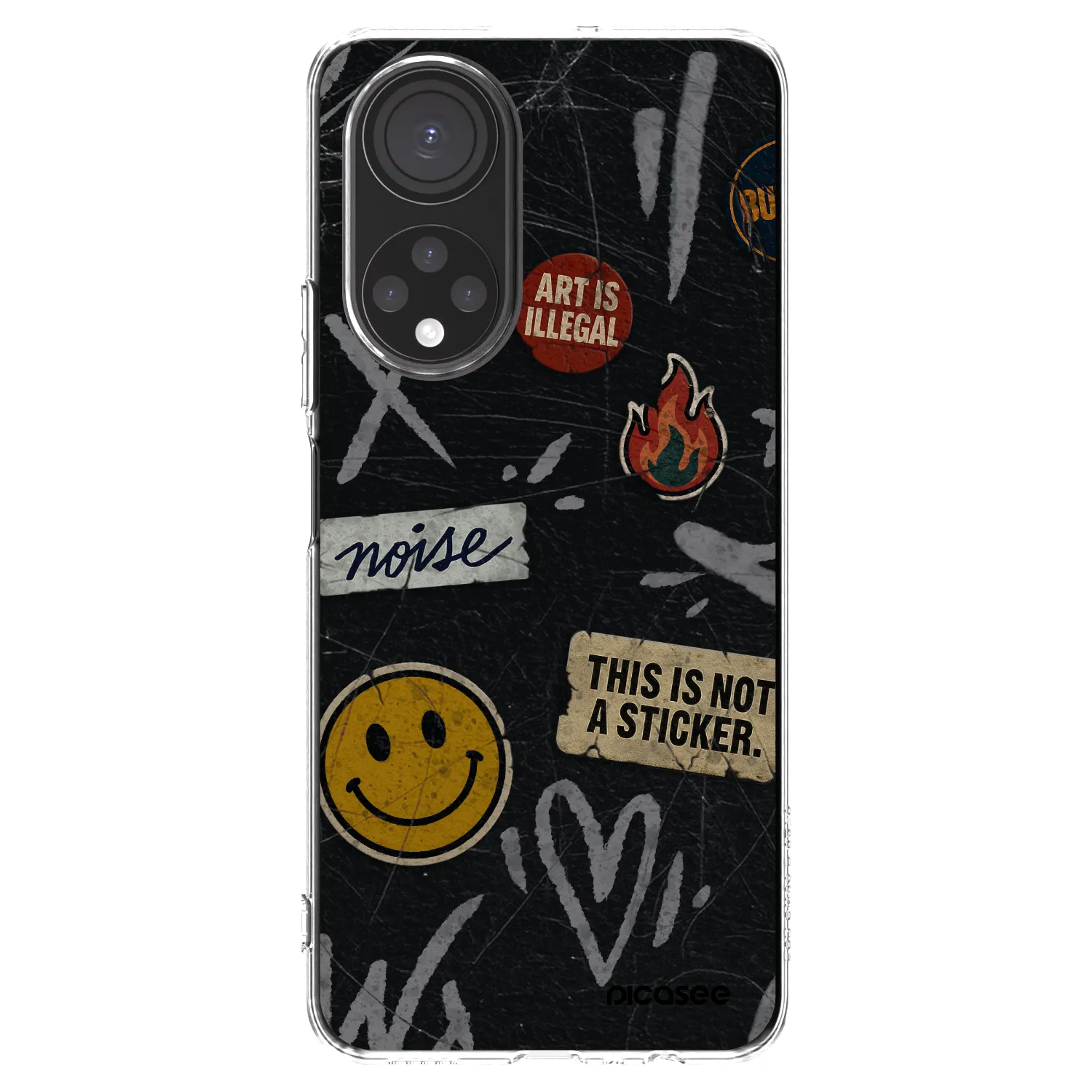 Picasee silikonska prozirna maskica za Honor X7 - STICKERS x TAGS
