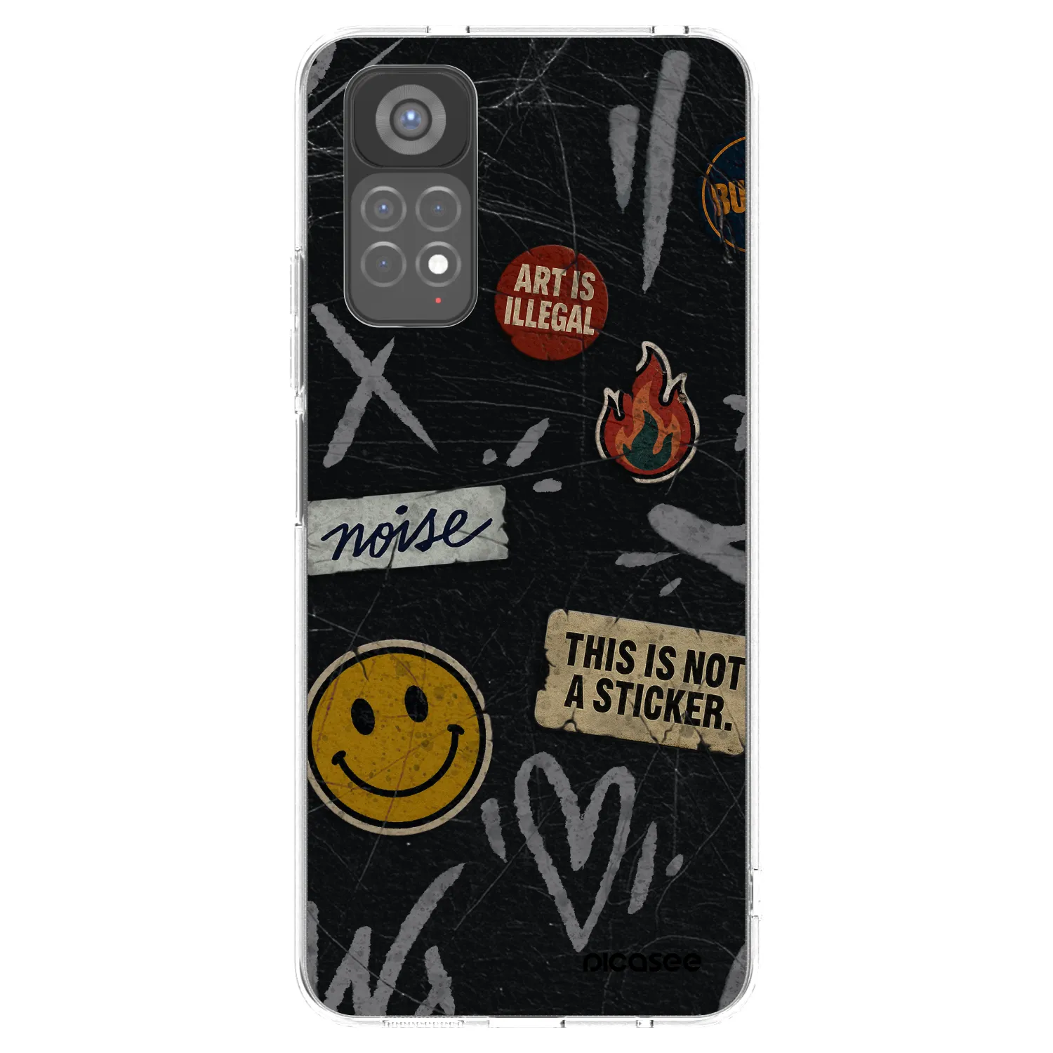 Picasee silikonska prozirna maskica za Xiaomi Redmi Note 11S 5G - STICKERS x TAGS