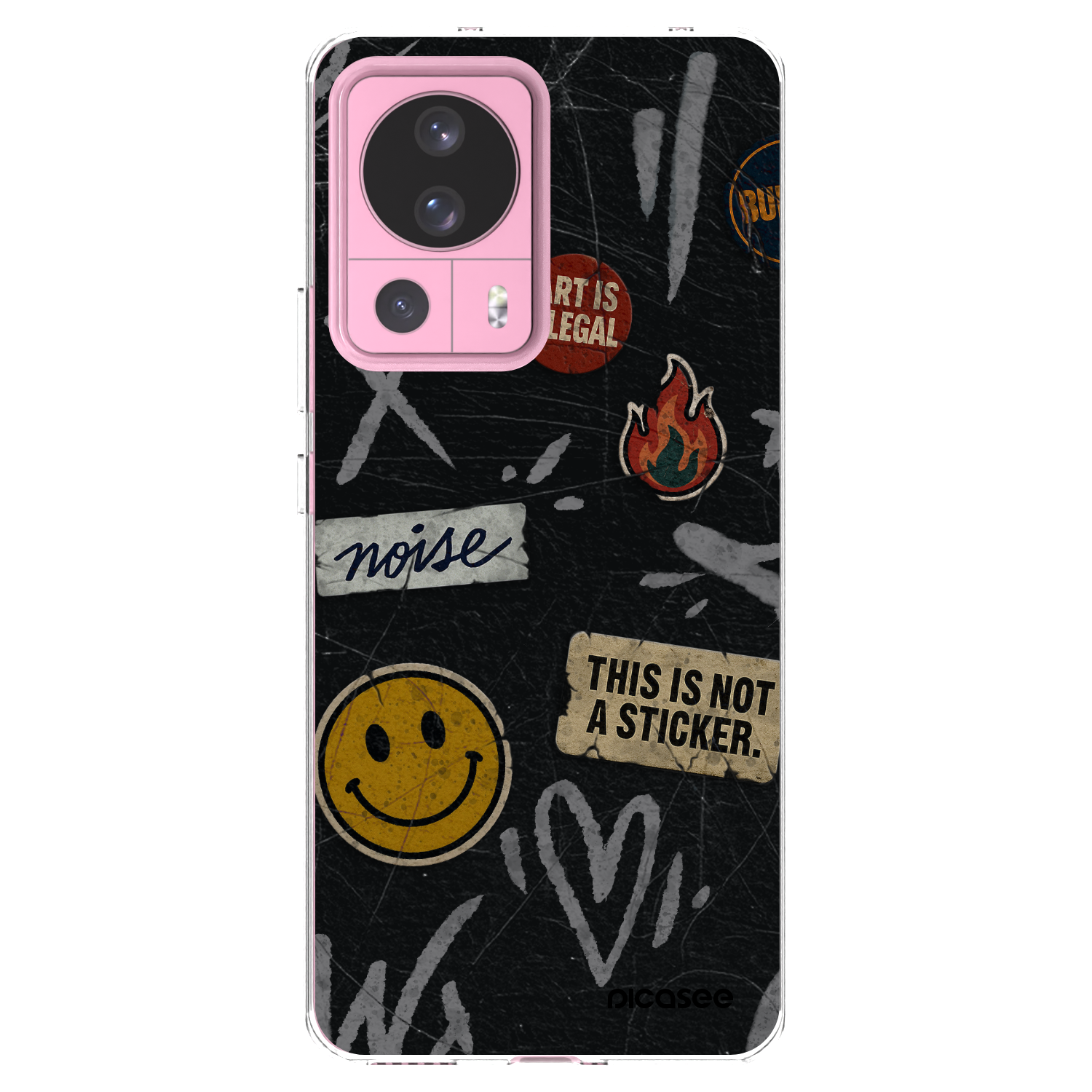 Picasee silikonska prozirna maskica za Xiaomi 13 Lite - STICKERS x TAGS