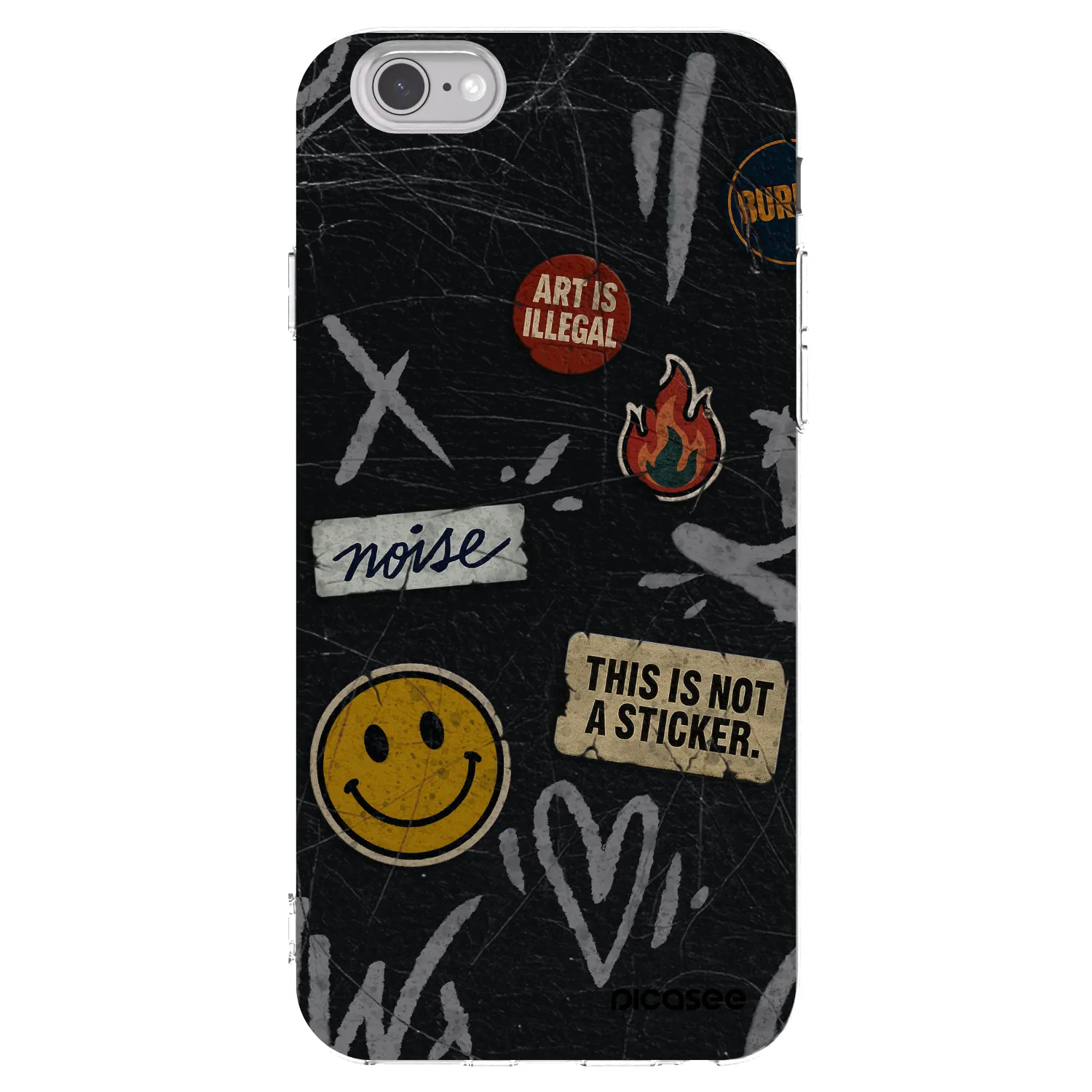 Picasee silikonska prozirna maskica za Apple iPhone 6/6S - STICKERS x TAGS