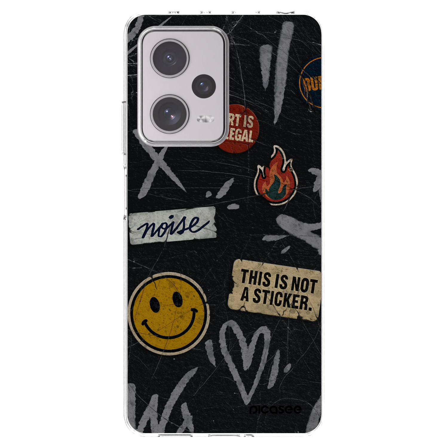 Picasee silikonska prozirna maskica za Xiaomi Redmi Note 12 Pro+ 5G - STICKERS x TAGS