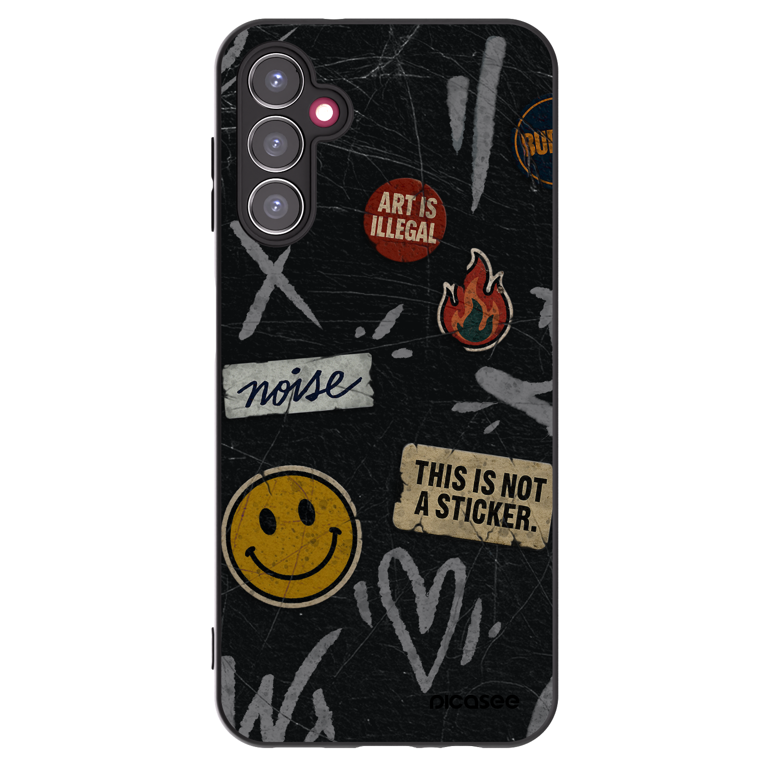 Picasee crna silikonska maskica za Samsung Galaxy A14 5G A146P - STICKERS x TAGS